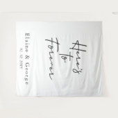 Helden für immer Hochzeit Foto Prop Hintergrund Wandteppich (Vorderseite (Horizontal))