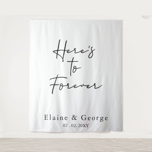 Helden für immer Hochzeit Foto Prop Hintergrund Wandteppich (Vorderseite)