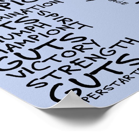 Helden im Kampf gegen den Krebs (Schwarzer Text) Poster (Ecke)