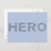 Helden im Kampf gegen den Krebs (Schwarzer Text) Postkarte (Vorne/Hinten)