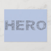 Helden im Kampf gegen den Krebs (Schwarzer Text) Postkarte (Vorderseite)