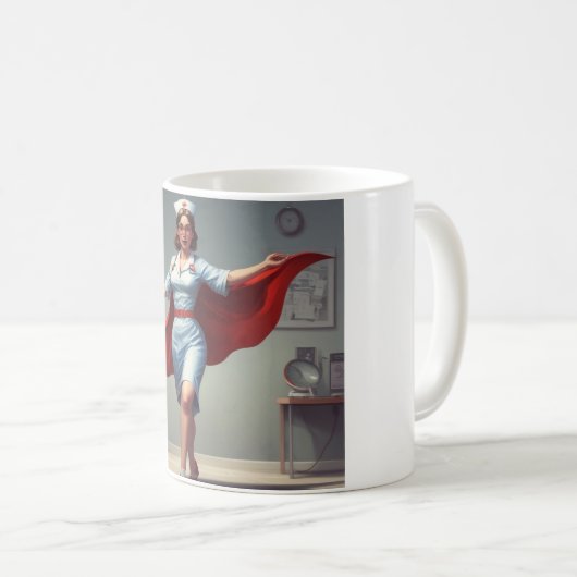 Helden in Scrubs: Feiern Sie unsere Krankenschwest Kaffeetasse (VorderseiteRechts)