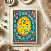 Helden kommen in allen Größen Danke Inspirivity Karte