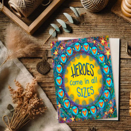 Helden kommen in allen Größen Danke Inspirivity Karte