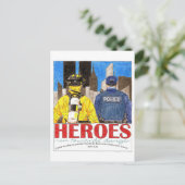 Helden laufen zu Gefahr Inspiration Postkarte (Stehend Vorderseite)