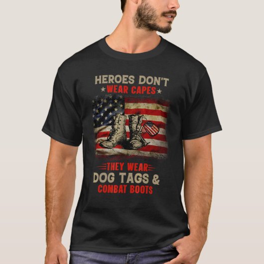 Helden tragen keine Capes, die sie Hundesags trage T-Shirt (Vorderseite)