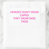 Helden tragen keine Capes Rechteckiger Aufkleber (Tasche)