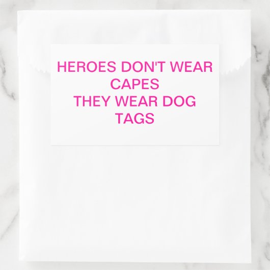 Helden tragen keine Capes Rechteckiger Aufkleber (Tasche)