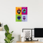 Helden tragen Masken Einfüge Helden hier Poster (Heimbüro)