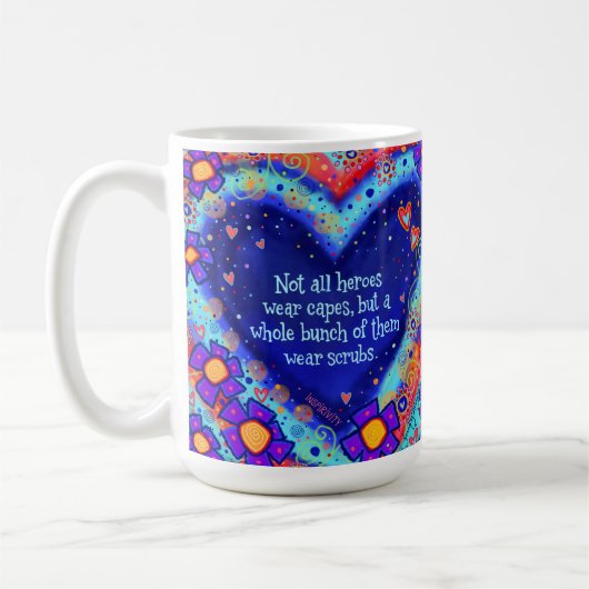 Helden tragen Scrubs Krankenschwestern Ärzte Inspi Kaffeetasse (Links)