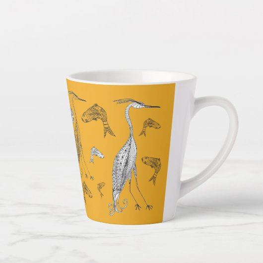 Helden und Fische 12 oz. Mug Milchtasse (Rechts)