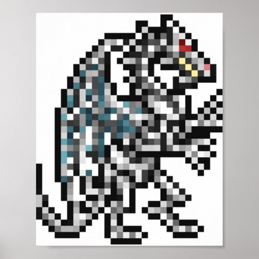 Helden von Might und Magic Dragon Retro Pixel DOS Poster (Vorne)