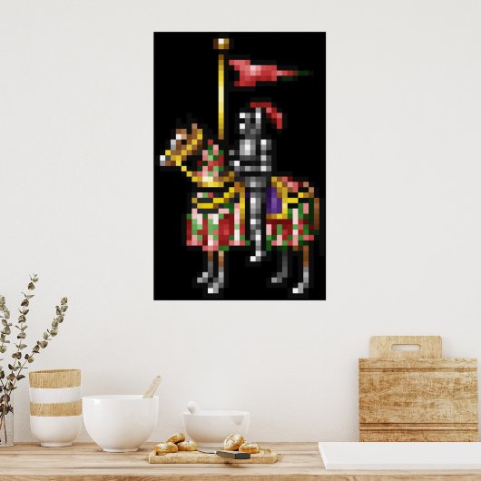 Helden von Might und Magic Knight Retro Pixel DOS Poster (Küche)