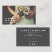 Heldenbild-Fotograf Links Align-Overlay Visitenkarte (Vorne/Hinten)