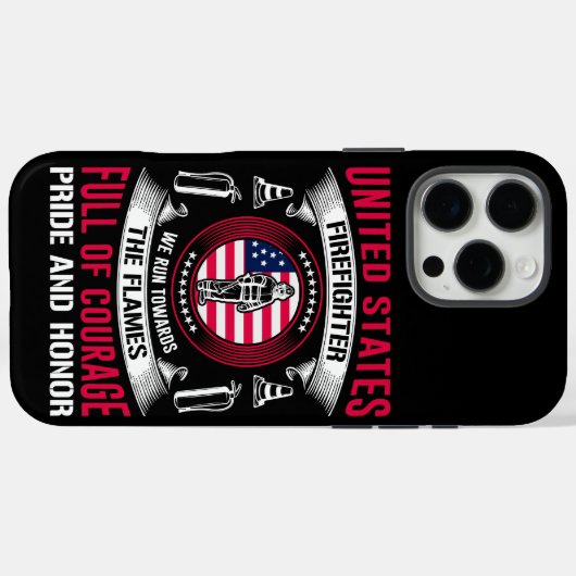 Heldengeist eines Feuerwehrmanns Case-Mate iPhone Hülle (Rückseite (Horizontal))