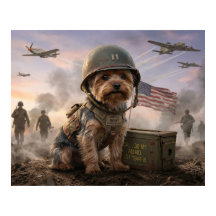 Heldenhafter Yorkie "Corporal Smoky" WWII Militär 