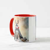 Heldenhund unter dem Feuerwerk. Tasse (Vorderseite Links)
