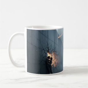 Heldenpaar, das vor einer bröckelnden Wand küsst P Kaffeetasse