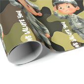 Heldensalut Militärgeschenkpapier Geschenkpapier (Rolleneckpunkt)