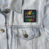 Heldensquadrat Cafeteria-Mitarbeiter Schulessen Button (Beispiel)
