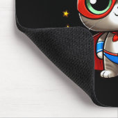 Heldensuperkatze mit Kapuzen-Geschenk Männer Kinde Mousepad (Ecke)