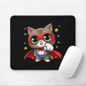 Heldensuperkatze mit Kapuzen-Geschenk Männer Kinde Mousepad (Mit Mouse)