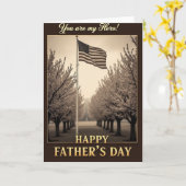 Heldentag Vater Banner Karte (Gelbe Blume)