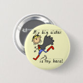 Heldentolle große Schwester T-Shirts und Geschenke Button (Vorne & Hinten)