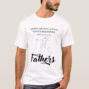 Heldenvater ohne Cape, Strichzeichnung zum Vaterta T-Shirt