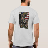 Helder gefallenes Studio-Logo mit Grafik an zurück T-Shirt (Rückseite)