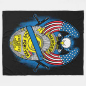 Helder leben für immer Polizei-Denkmal-Abzeichen Fleecedecke (Vorderseite (Horizontal))