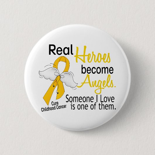 Helder werden Engels-Kindheits-Krebs Button (Vorderseite)