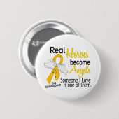 Helder werden Engels-Kindheits-Krebs Button (Vorne & Hinten)