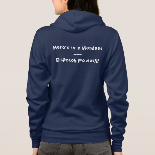 Heldes in einem Kopfhörer-   Versand-Power Hoodie (Rückseite)