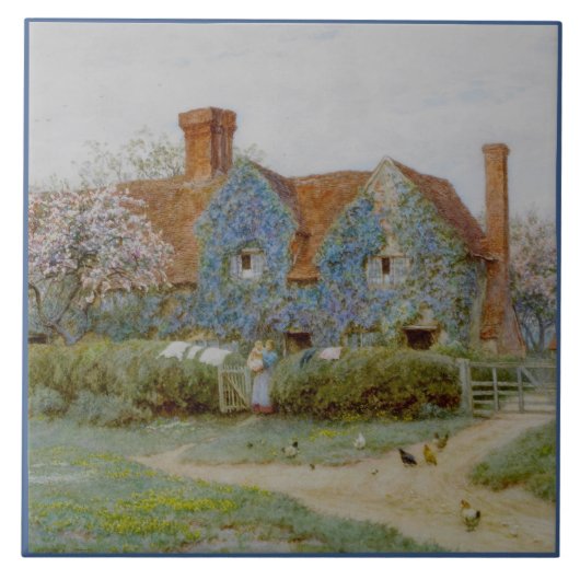 Helen Allingham Buckinghamshire House, Penn Str Fliese (Vorderseite)