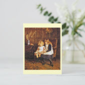 Helen Allingham: Die Lektion der Kunst Postkarte (Stehend Vorderseite)