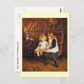 Helen Allingham: Die Lektion der Kunst Postkarte (Vorne/Hinten)