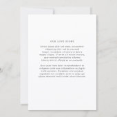 Helen Classic Elegant Wedding Einladung (Rückseite)