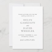 Helen Classic Elegant Wedding Save The Date (Vorderseite)