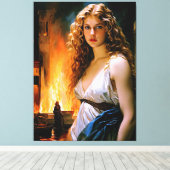 "Helen, ein Spartaner Schönheit, Troy's Fire" Leinwanddruck (Insitu (Holzboden))