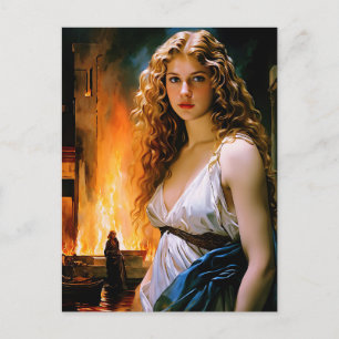 "Helen, ein Spartaner Schönheit, Troy's Fire" Postkarte
