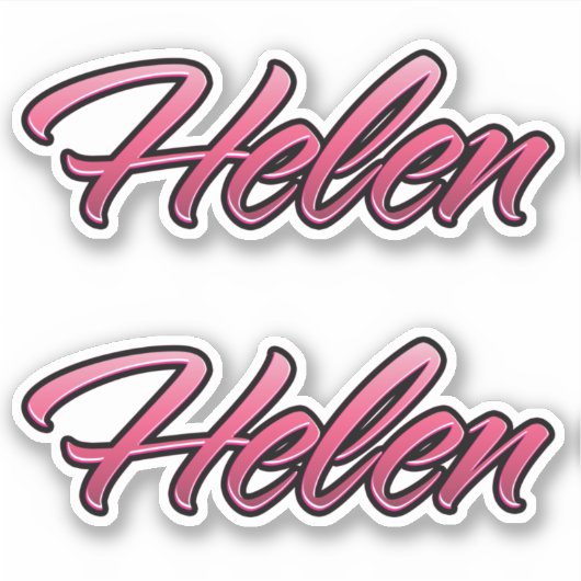 Helen faded pink Aufkleber Sticker Stickerset (Vorderseite)