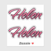 Helen faded pink Aufkleber Sticker Stickerset (Blatt)