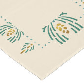 Helen Foster Pine Border Stencil Großer Tischläufer (Ecke)