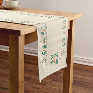 Helen Foster Pine Border Stencil Großer Tischläufer