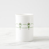 Helen Foster "Prairie Frieze" Stencil Pattern Porzellantasse (Vorderseite)