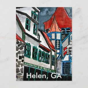 Helen GA Urlaubsparadies deutsche Stadt Georgia Ku Postkarte