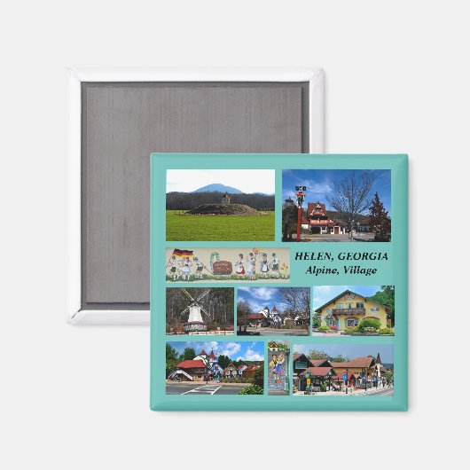 Helen, Georgia Alpendorf Magnet (Vorderseite/Rückseite)