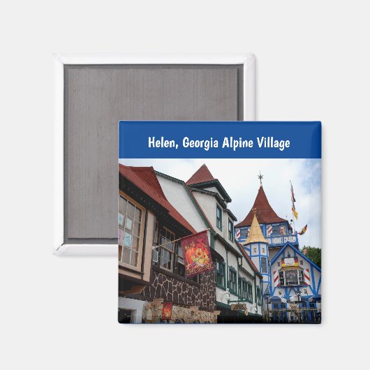 Helen, Georgia Alpendorf Magnet (Vorderseite/Rückseite)