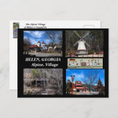 Helen, Georgia Alpendorf Postkarte (Vorne/Hinten)